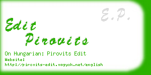 edit pirovits business card